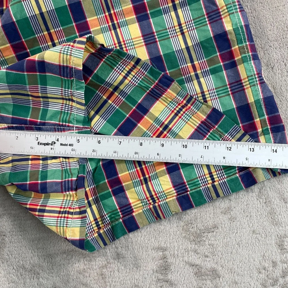 Vintage Polo Ralph‎ Lauren Swim Trunks Men 4XB 42W Multi Madras Plaid Mesh Lined